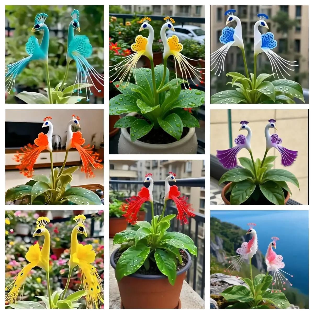 Vibrant Peacock Flower Seeds (Pack of 1) | Bright Colorful Blooming Garden Seeds for Home & Outdoor Gardening