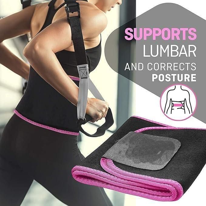 Adjustable Waist Trimmer Belt | Sweat Slimming Support Belt for Men & Women (Lightweight & Stretchable)