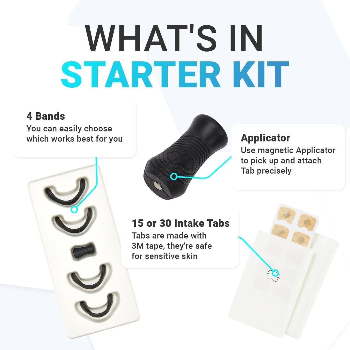 Breathing Nasal Strip Starter Kit | Anti-Snoring & Easy Breathing Silicone Strips (Pack of 1)