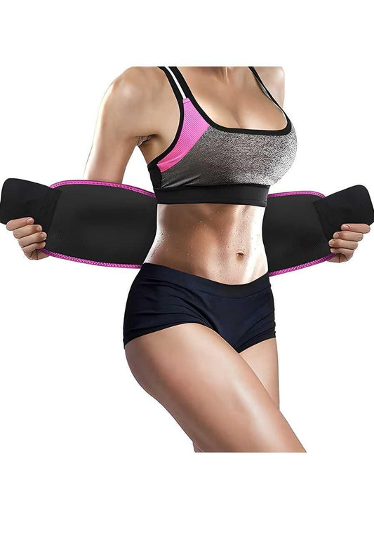 Adjustable Waist Trimmer Belt | Sweat Slimming Support Belt for Men & Women (Lightweight & Stretchable)