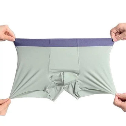 Men’s Ice Silk Boxer Briefs (Pack of 3) | Ultra-Soft, Breathable & Stretchable Innerwear (Assorted Colors)
